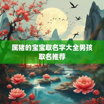 属猪的宝宝取名字大全男孩取名推荐