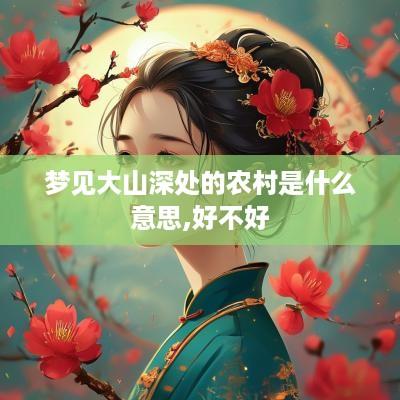 梦见大山深处的农村是什么意思,好不好