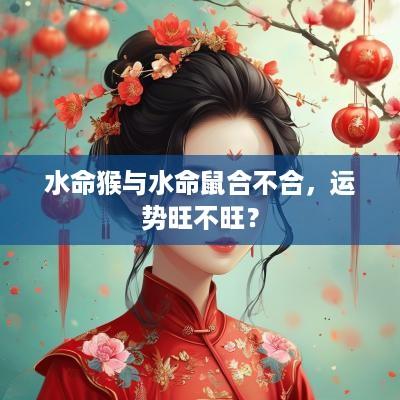 水命猴与水命鼠合不合，运势旺不旺？