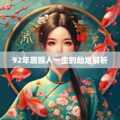 92年属猴人一生的劫难解析