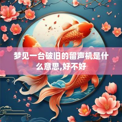 梦见一台破旧的留声机是什么意思,好不好