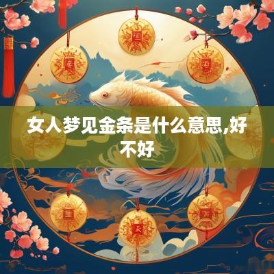 女人梦见金条是什么意思,好不好