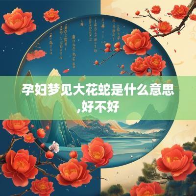 孕妇梦见大花蛇是什么意思,好不好