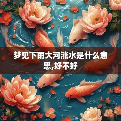 梦见下雨大河涨水是什么意思,好不好