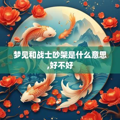 梦见和战士吵架是什么意思,好不好