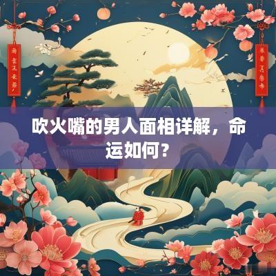吹火嘴的男人面相详解，命运如何？
