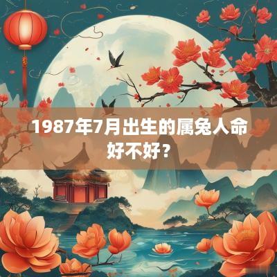 1987年7月出生的属兔人命好不好？