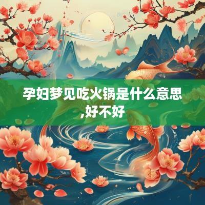 孕妇梦见吃火锅是什么意思,好不好