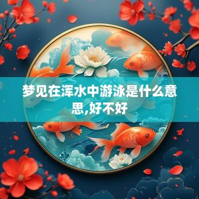 梦见在浑水中游泳是什么意思,好不好