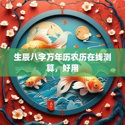 生辰八字万年历农历在线测算，好用