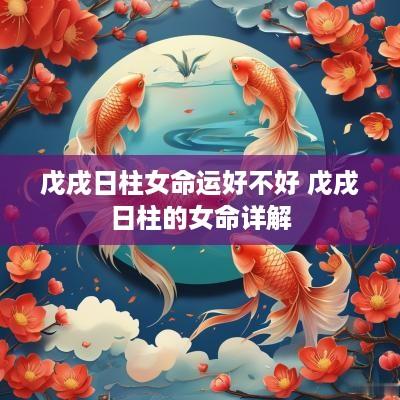 戊戌日柱女命运好不好 戊戌日柱的女命详解