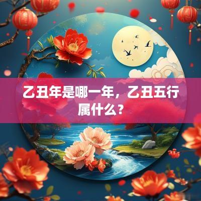 乙丑年是哪一年，乙丑五行属什么？