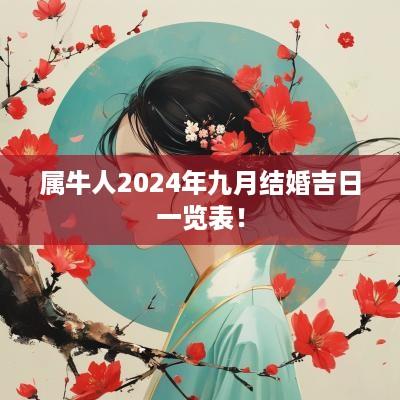 属牛人2025年九月结婚吉日一览表！