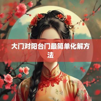 大门对阳台门最简单化解方法