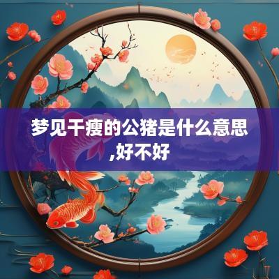 梦见干瘦的公猪是什么意思,好不好