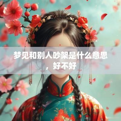 梦见和别人吵架是什么意思，好不好
