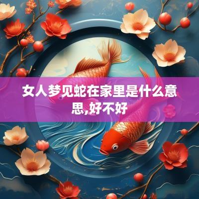 女人梦见蛇在家里是什么意思,好不好
