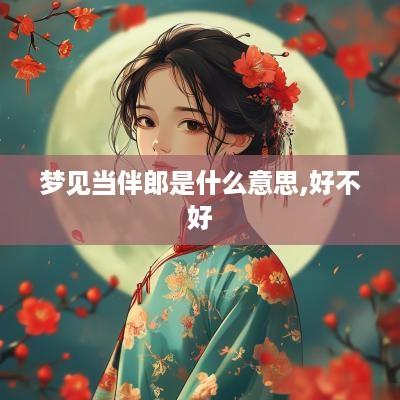 梦见当伴郎是什么意思,好不好