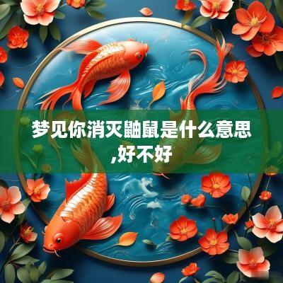 梦见你消灭鼬鼠是什么意思,好不好