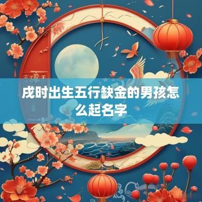 戌时出生五行缺金的男孩怎么起名字