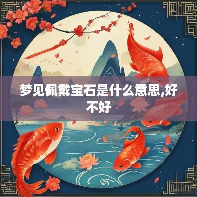 梦见佩戴宝石是什么意思,好不好