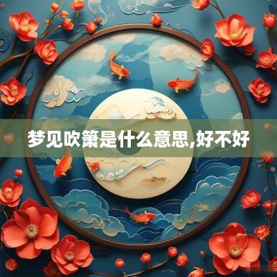 梦见吹箫是什么意思,好不好