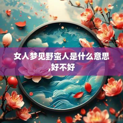 女人梦见野蛮人是什么意思,好不好
