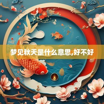 梦见秋天是什么意思,好不好