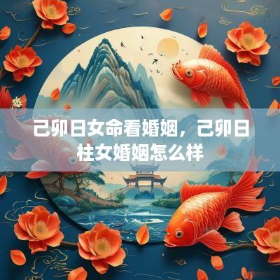己卯日女命看婚姻，己卯日柱女婚姻怎么样