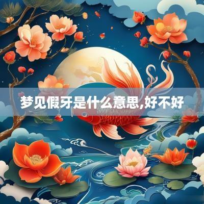梦见假牙是什么意思,好不好