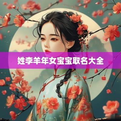 姓李羊年女宝宝取名大全