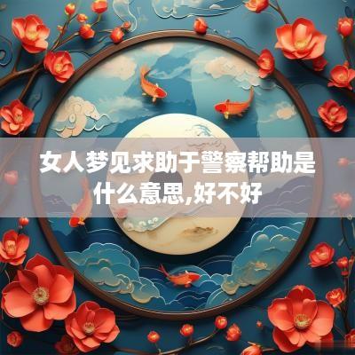 女人梦见求助于警察帮助是什么意思,好不好