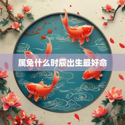 属兔什么时辰出生最好命