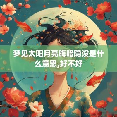 梦见太阳月亮晦暗隐没是什么意思,好不好
