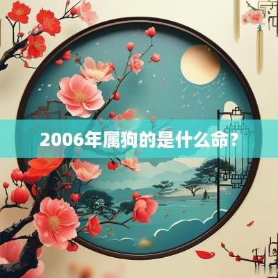 2006年属狗的是什么命？
