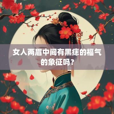 女人两眉中间有黑痣的福气的象征吗？