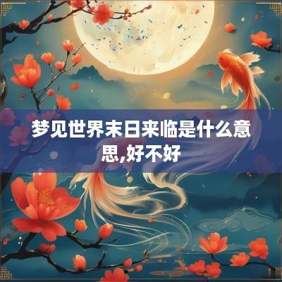 梦见世界末日来临是什么意思,好不好
