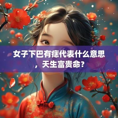 女子下巴有痣代表什么意思，天生富贵命？