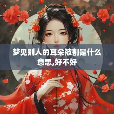 梦见别人的耳朵被割是什么意思,好不好