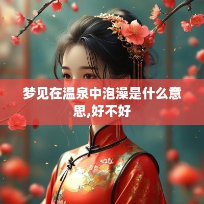 梦见在温泉中泡澡是什么意思,好不好