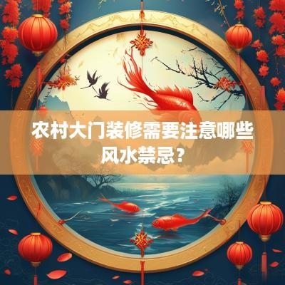 农村大门装修需要注意哪些风水禁忌？