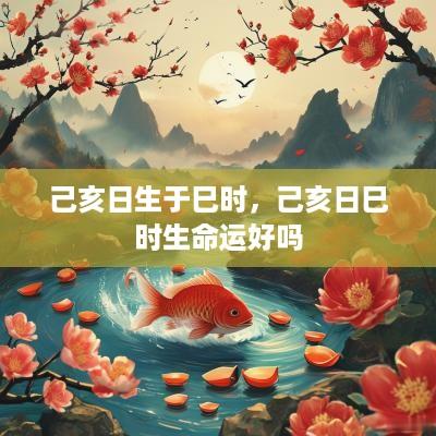 己亥日生于巳时，己亥日巳时生命运好吗