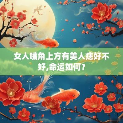 女人嘴角上方有美人痣好不好,命运如何？