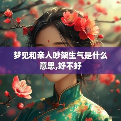 梦见和亲人吵架生气是什么意思,好不好