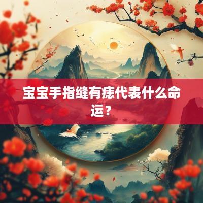 宝宝手指缝有痣代表什么命运？