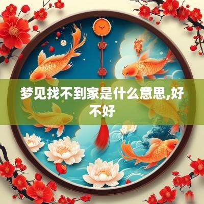 梦见找不到家是什么意思,好不好