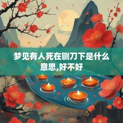 梦见有人死在铡刀下是什么意思,好不好