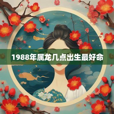 1988年属龙几点出生最好命