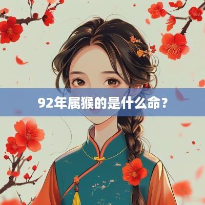 92年属猴的是什么命？