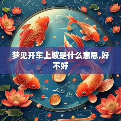 梦见开车上坡是什么意思,好不好